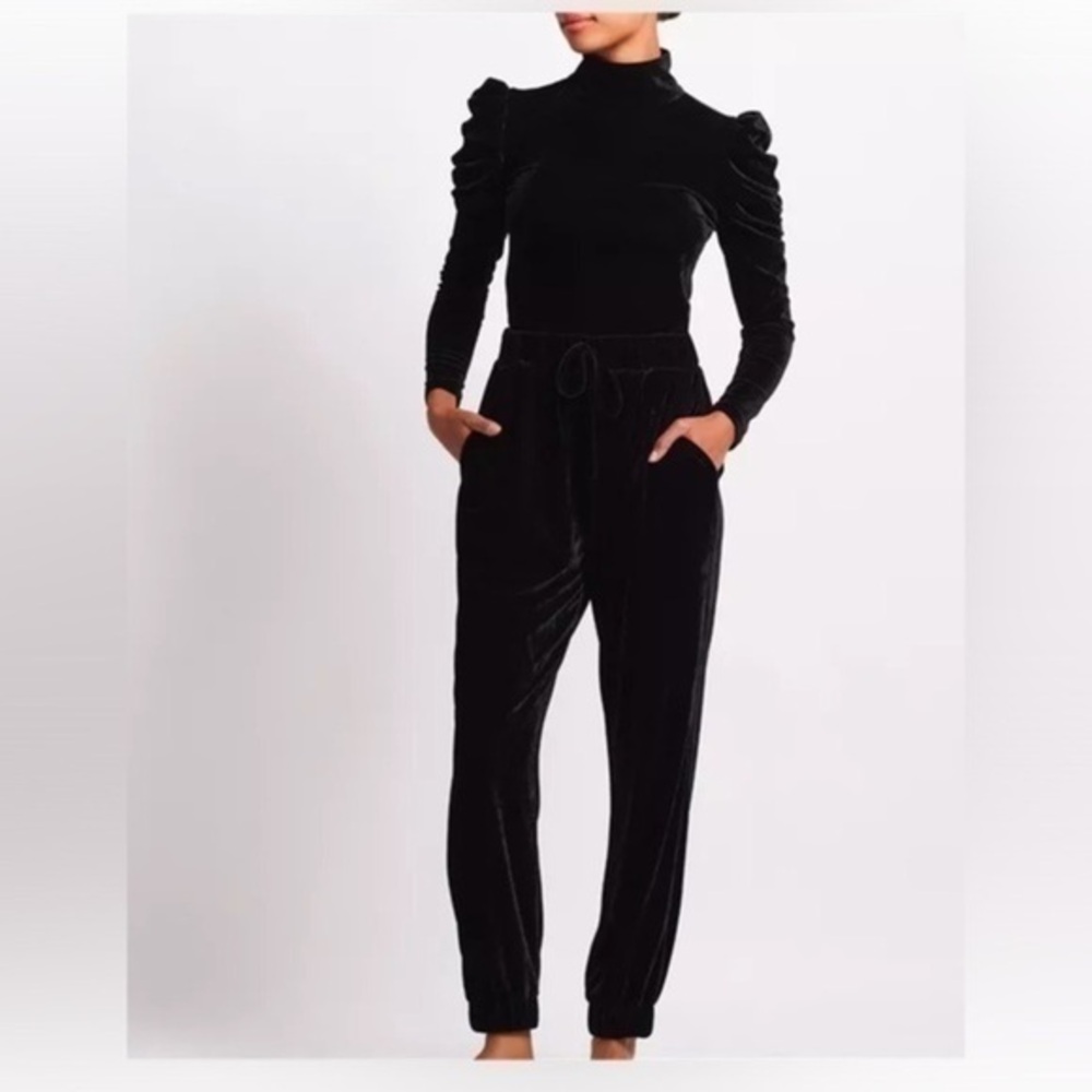 PatBo High Waist Velvet Trouser